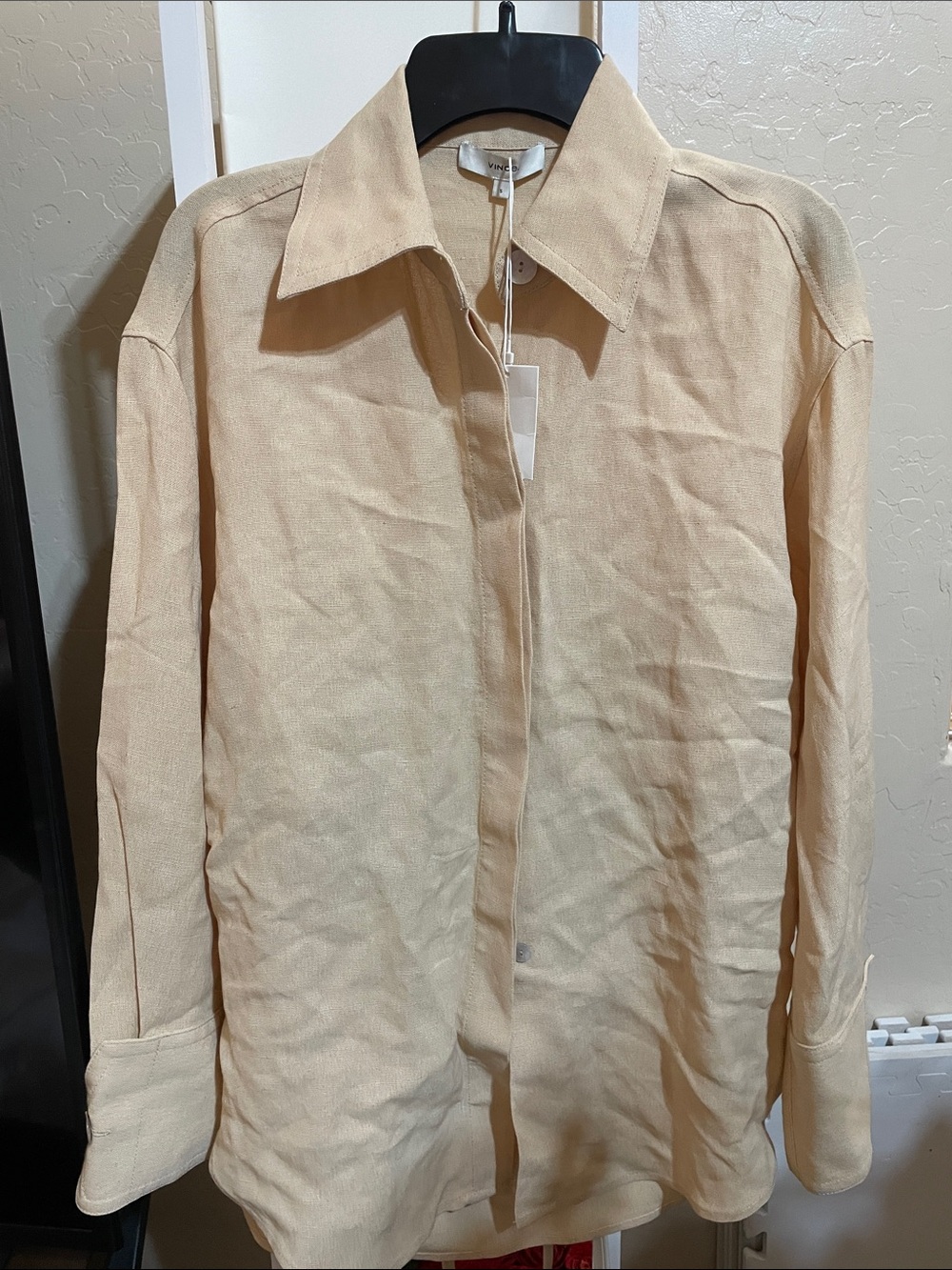 Vince Beige Collared Shirt